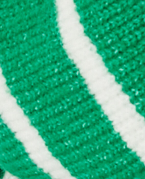 Echarpe en maille rayée vert foncé - Pimkie