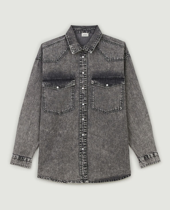 Chemise façon jean gris foncé - Pimkie