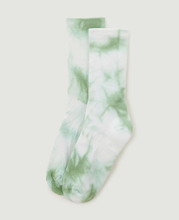 Paire de chaussettes tie and dye vert - Pimkie