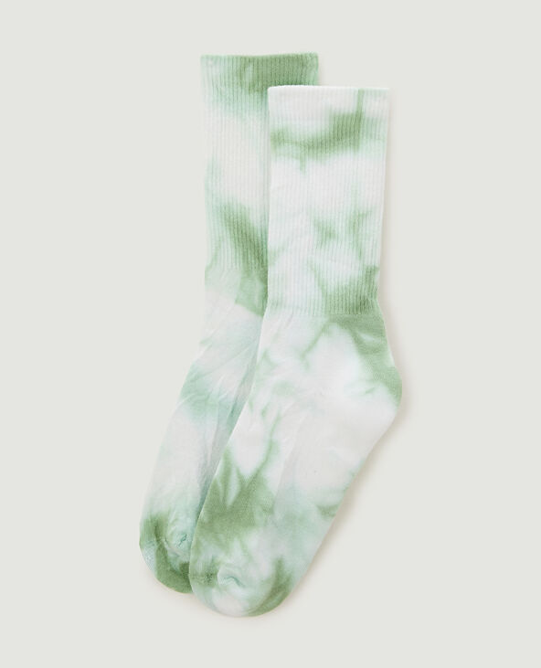 Paire de chaussettes tie and dye vert - Pimkie