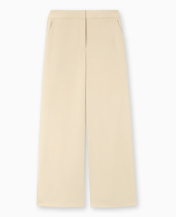 Pantalon large et droit taille regular beige - Pimkie