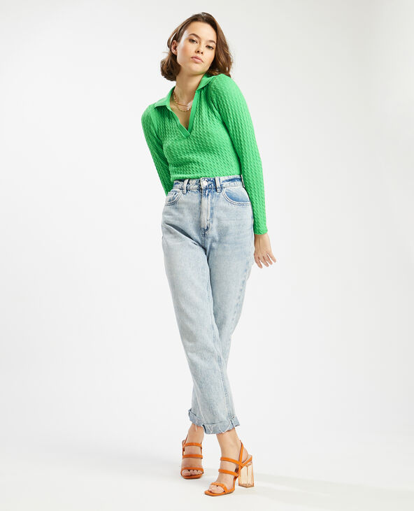 T-shirt polo torsadé vert olive - Pimkie