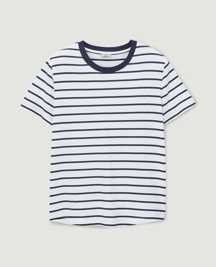T-shirt basique col rond bleu - Pimkie