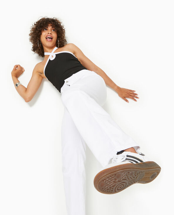 Jean droit taille haute blanc - Pimkie