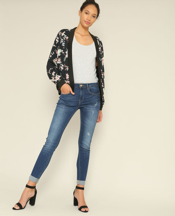 Bomber fleuri noir - Pimkie