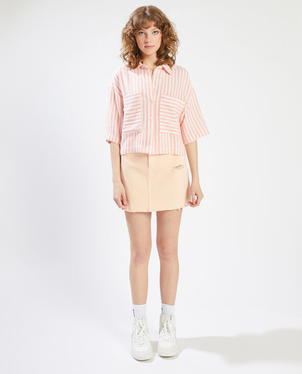 Chemise à rayures orange - Pimkie
