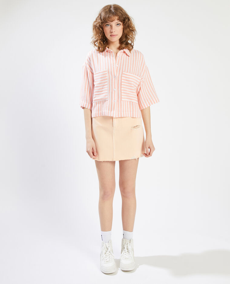 Chemise à rayures orange - Pimkie