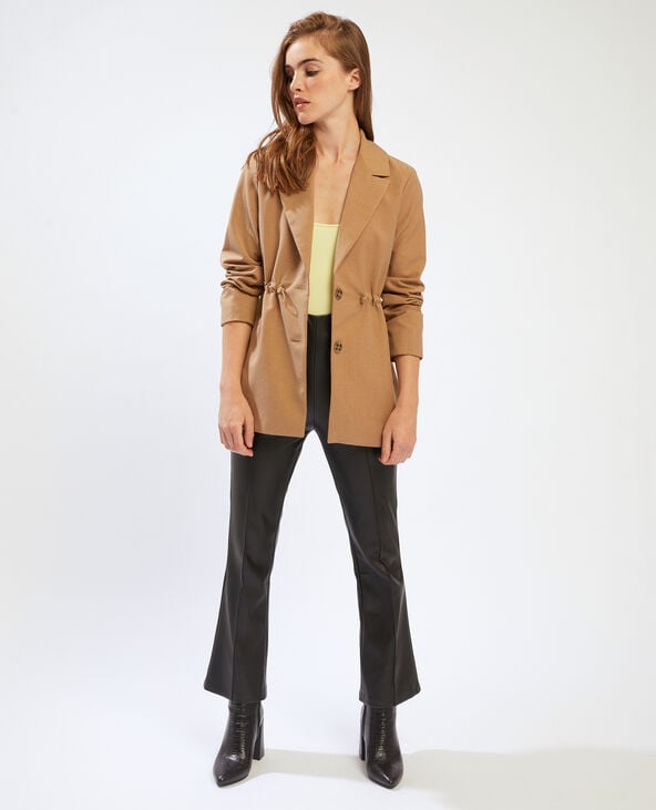 Veste blazer ajustable camel - Pimkie