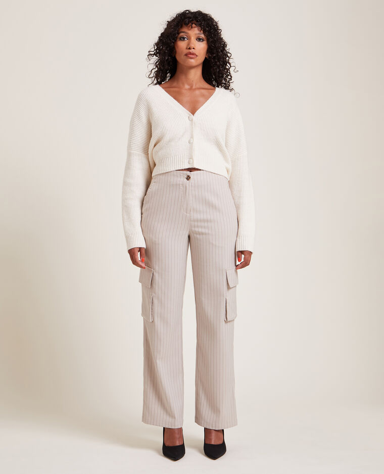 Pantalon large cargo beige - Pimkie
