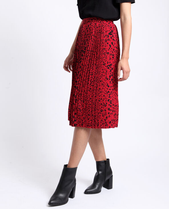 Pimkie midi skirt in red leopard print cheap