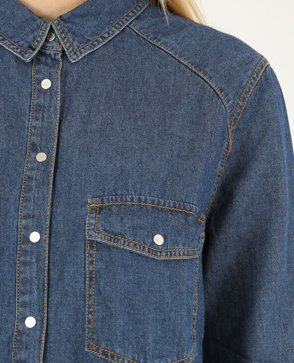 Robe chemise jean bleu - Pimkie