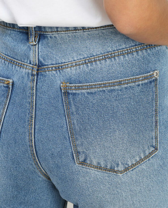 Jean mum à broderies bleu - Pimkie