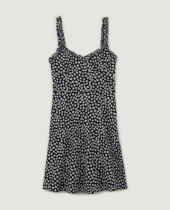 Robe courte à bretelles noir - Pimkie
