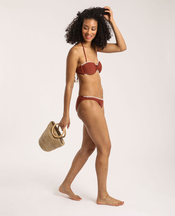 Haut de bikini bandeau marron - Pimkie