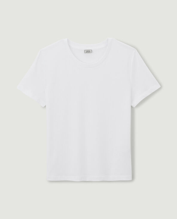 T-shirt basique col rond blanc - Pimkie