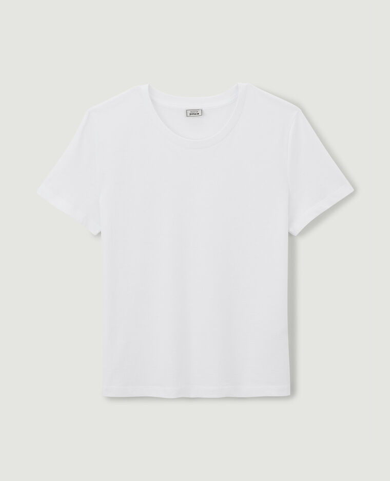 T-shirt basique col rond blanc - Pimkie