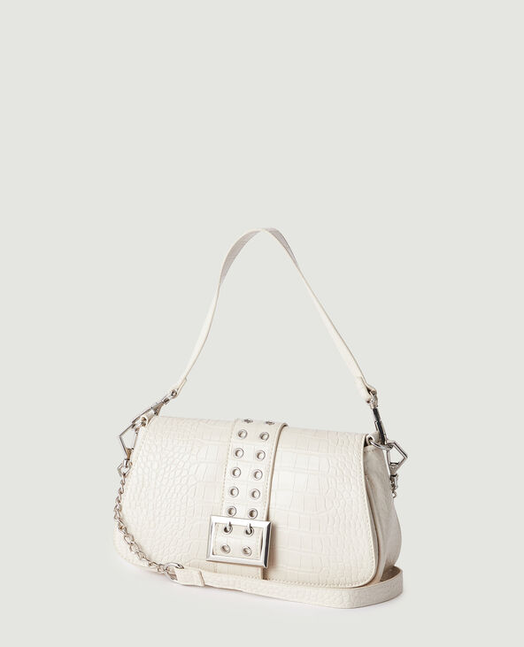 Sac effet croco à clous beige - Pimkie