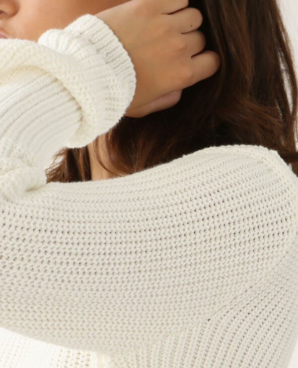Pull fendu blanc - Pimkie