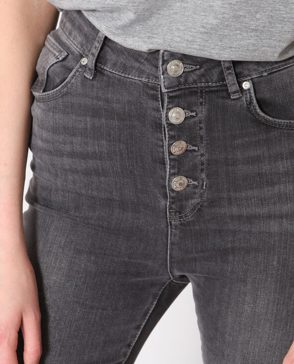 Jean skinny taille haute gris foncé - Pimkie