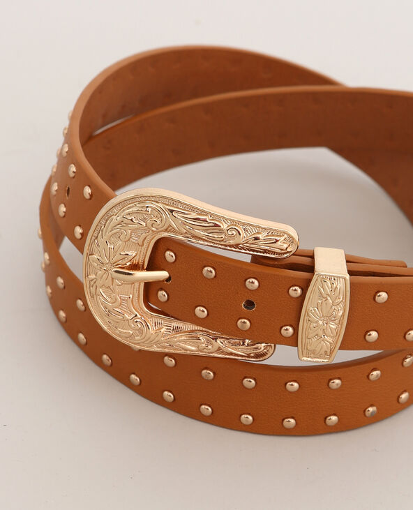 Ceinture cloutée beige - Pimkie