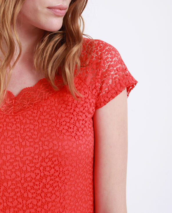Body en dentelle orange - Pimkie