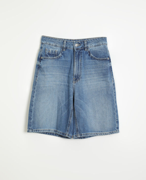 Bermuda en jean high waist bleu - Pimkie