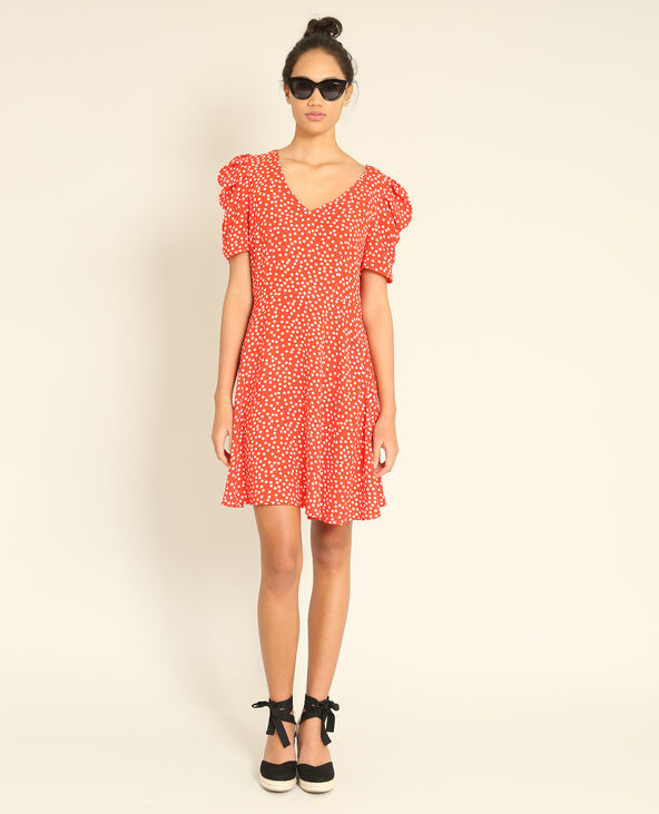Robe fluide imprimée rouge - Pimkie