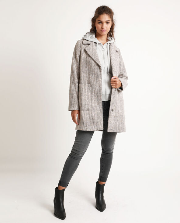 Sweat à capuche zippé gris chiné - Pimkie
