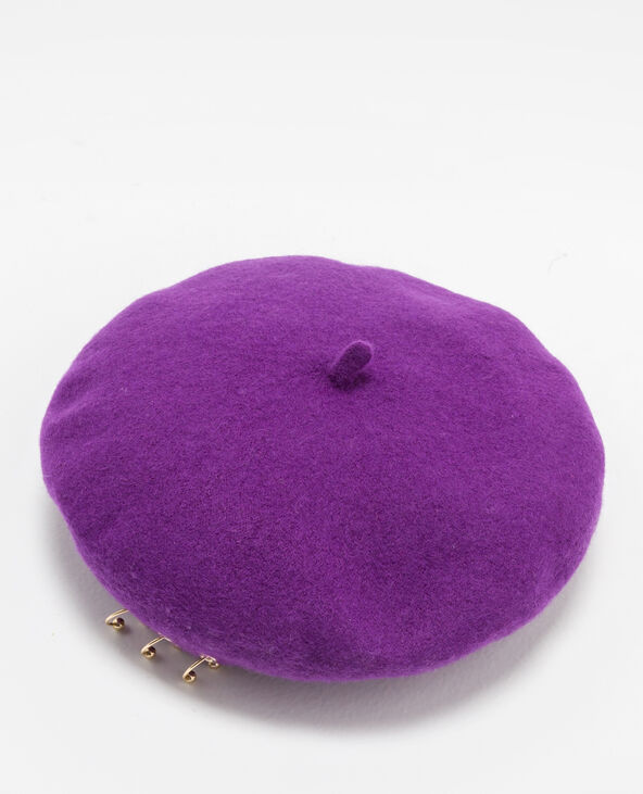 Béret à piercings violet - Pimkie