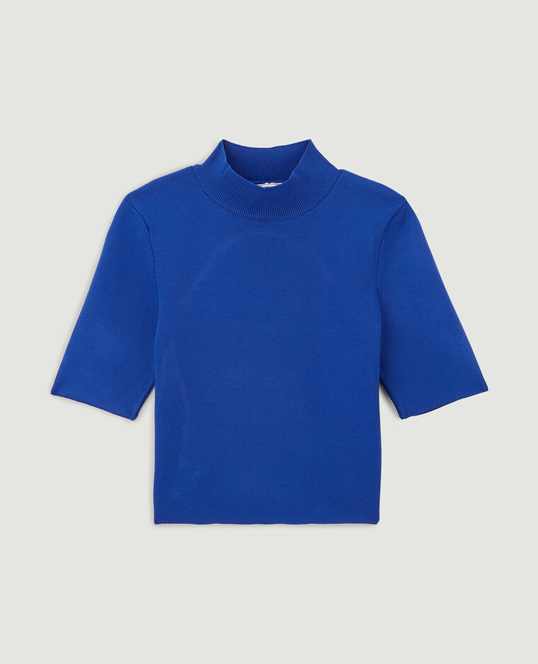Top dos-nu en maille bleu électrique - Pimkie