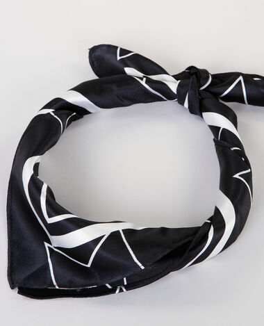 Bandana satiné noir/blanc noir - Pimkie