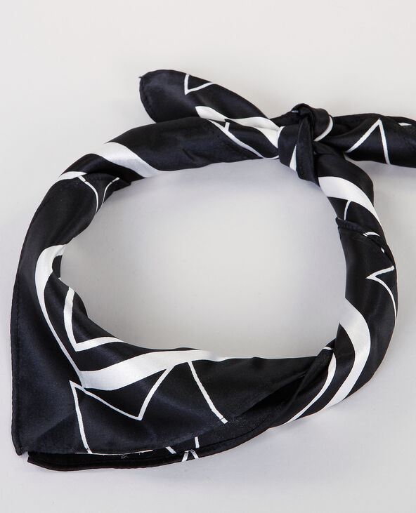 Bandana satiné noir/blanc noir - Pimkie