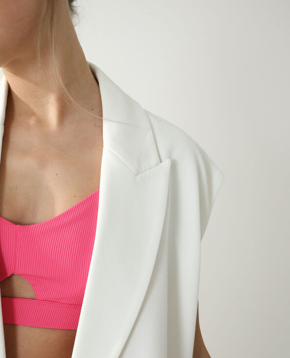 Blazer oversize sans manches city blanc - Pimkie
