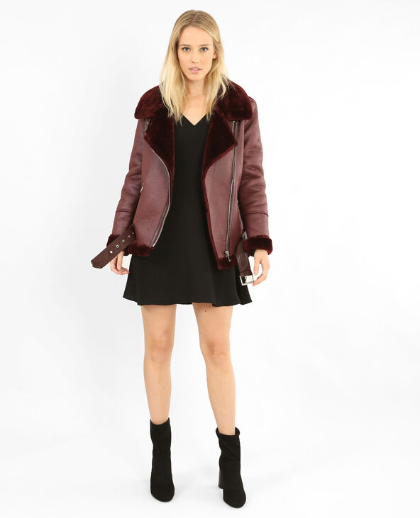 Blouson simili peau violet - Pimkie