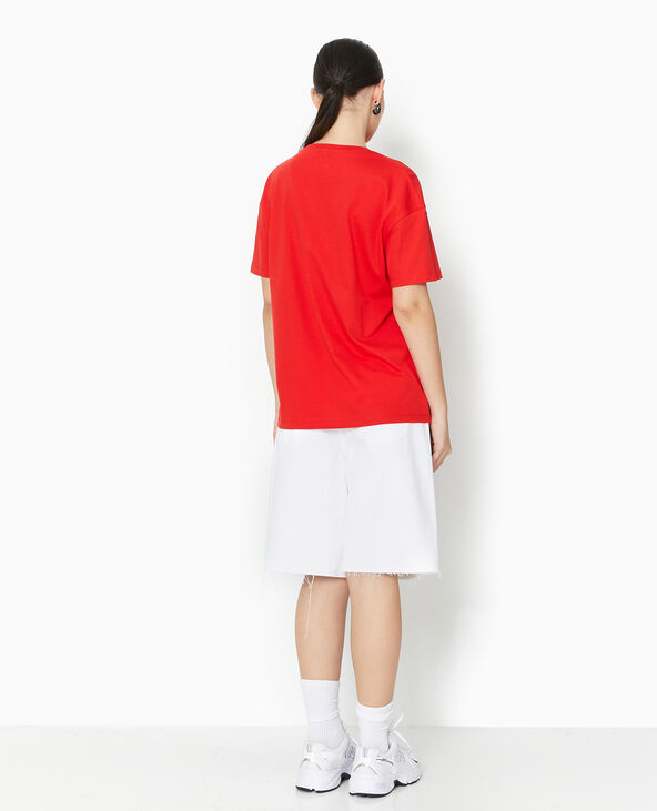 T-shirt oversize avec print rouge - Pimkie