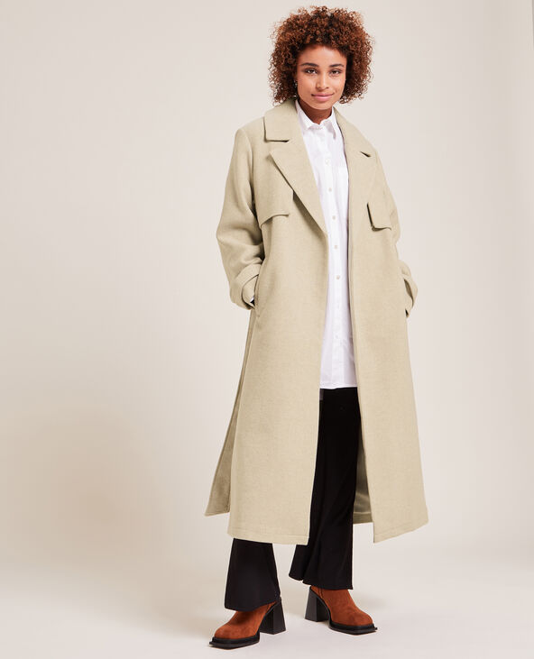 Manteau long oversize esprit trench