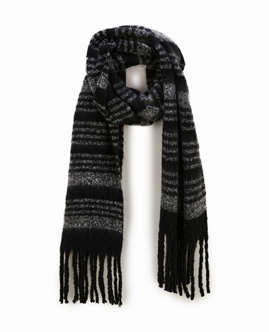 Grande écharpe en maille ultra douce noir - Pimkie