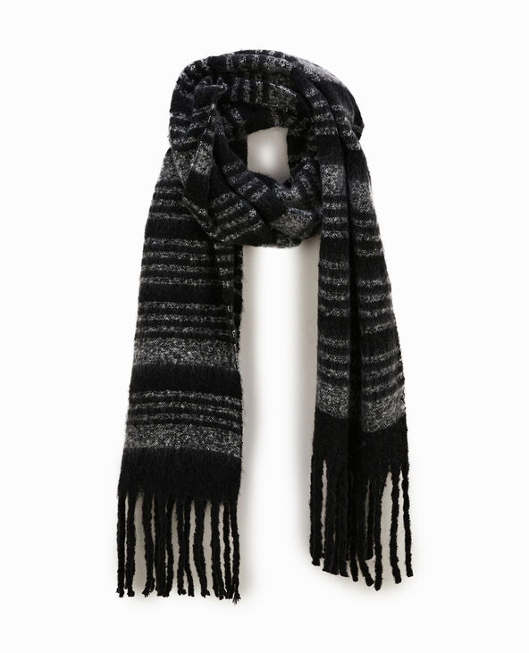 Grande écharpe en maille ultra douce noir - Pimkie