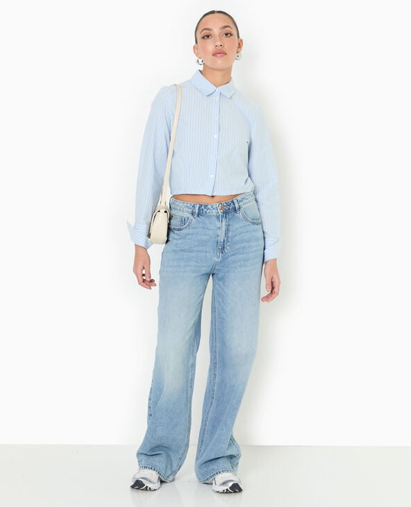 Chemise courte et resserrée avec rayures bleu - Pimkie