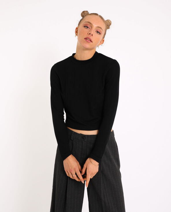 Cropped top noir - Pimkie