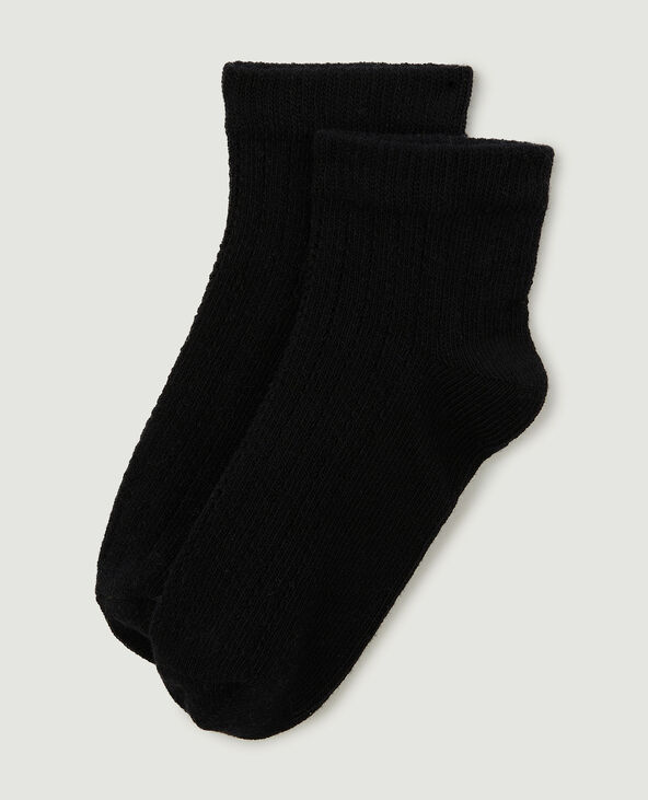 Paire de chaussettes en maille ajourée noir - Pimkie