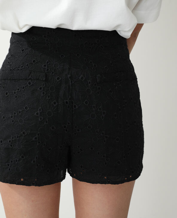 Short broderie anglaise noir - Pimkie
