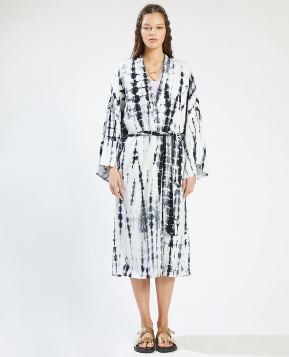 Kimono oversize tie and dye bleu clair - Pimkie