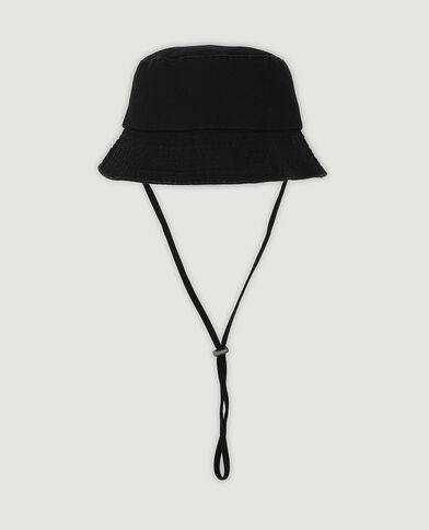 Bob en toile avec cordon noir - Pimkie