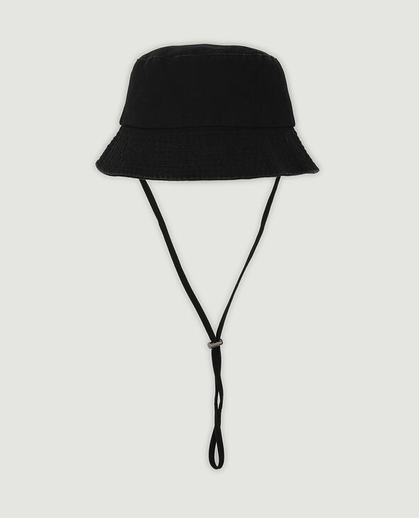 Bob en toile avec cordon noir - Pimkie