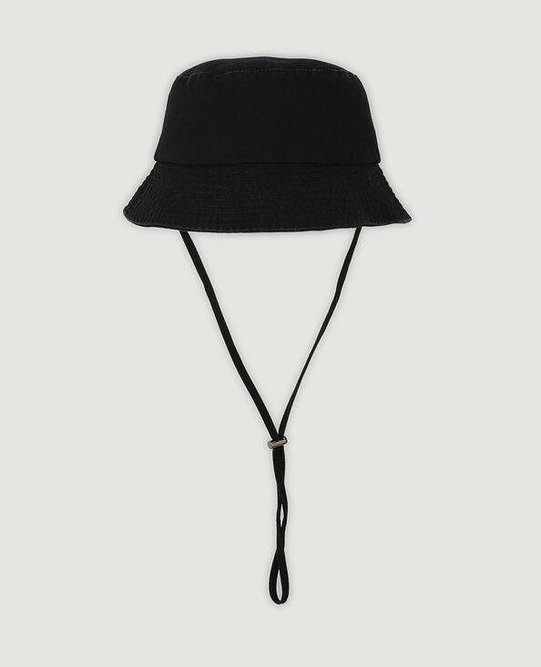 Bob en toile avec cordon noir - Pimkie