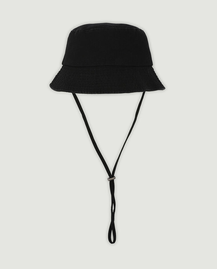 Bob en toile avec cordon noir - Pimkie