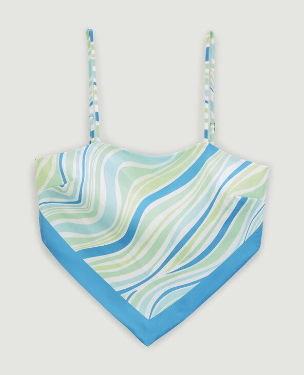 Débardeur forme foulard bleu - Pimkie