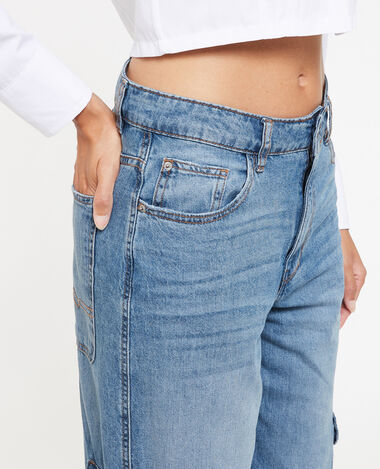 Jean cargo large bleu - Pimkie