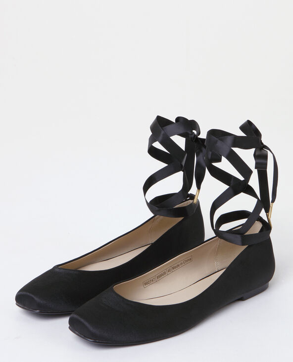 Ballerines satinées noir - Pimkie